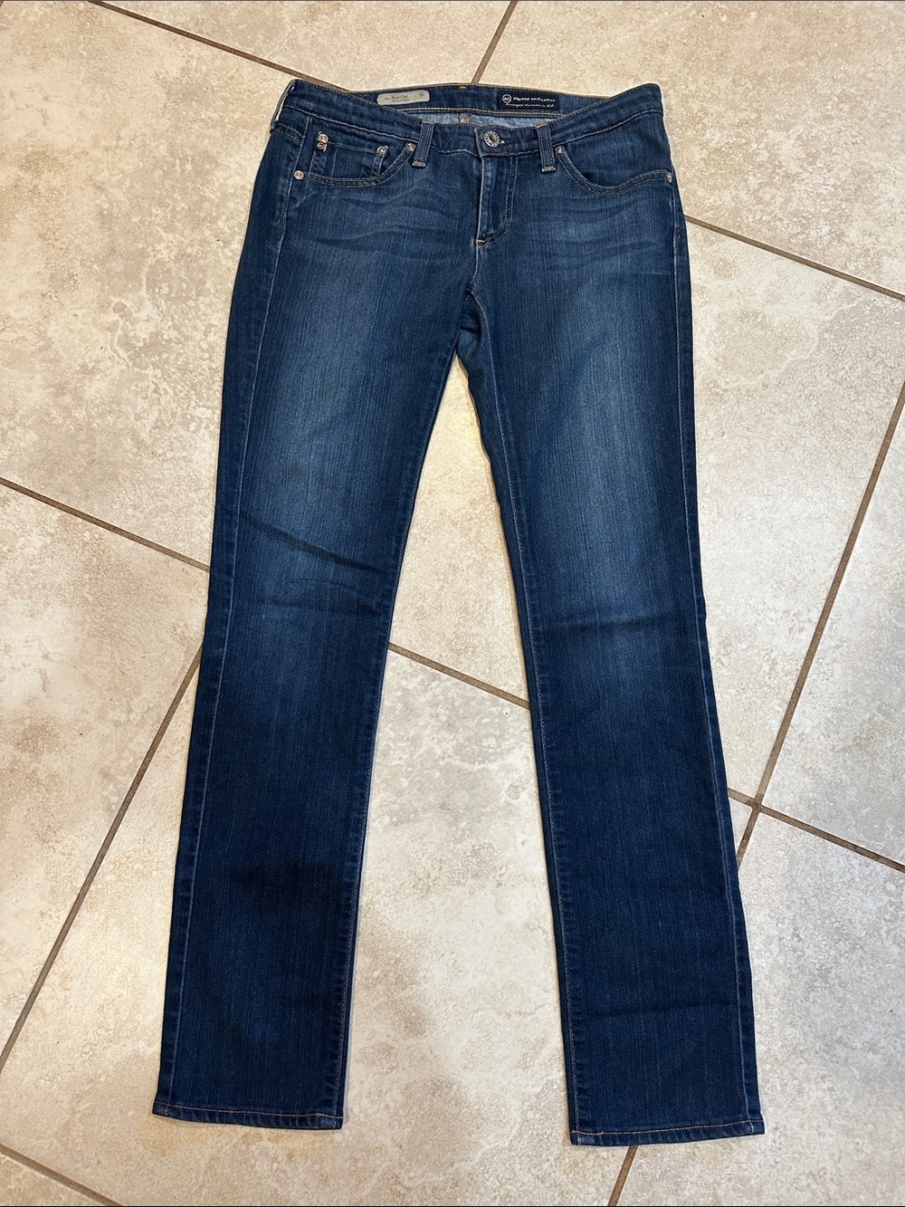 AG Jeans Adriano Goldschmeid Stevie Slim Straight Low Rise Jeans 27